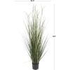 image:imageDeco 79 Faux Foliage Onion Grass Artificial Plant Tall with Black Plastic Pot 26 x 26 x 61 Green20 x 20 x 60