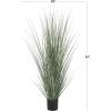 image:imageDeco 79 Faux Foliage Onion Grass Artificial Plant Tall with Black Plastic Pot 26 x 26 x 61 Green26 x 26 x 61
