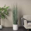image:imageDeco 79 Faux Foliage Onion Grass Artificial Plant Tall with Black Plastic Pot 26 x 26 x 61 Green26 x 26 x 61