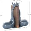 image:imageDeco 79 Metal Leopard Decorative Bookends Non Skid Bookends Set of 2 Office Bookends4W 5H GoldBlue