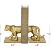 image:imageDeco 79 Metal Leopard Decorative Bookends Non Skid Bookends Set of 2 Office Bookends4W 5H GoldGold