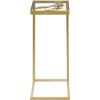 image:imageDeco 79 Metal Side End Accent Table End Table with Clear Glass Top Side Table 18 x 11 x 25 GoldGold