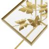 image:imageDeco 79 Metal Side End Accent Table End Table with Clear Glass Top Side Table 18 x 11 x 25 GoldGold
