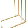 image:imageDeco 79 Metal Side End Accent Table End Table with Clear Glass Top Side Table 18 x 11 x 25 GoldGold