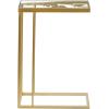 image:imageDeco 79 Metal Side End Accent Table End Table with Clear Glass Top Side Table 18 x 11 x 25 GoldGold