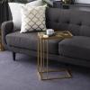 image:imageDeco 79 Metal Side End Accent Table End Table with Clear Glass Top Side Table 18 x 11 x 25 GoldGold