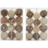 image:imageDeco 79 Dried Plant Handmade Decorative Ball Orbs amp Vase Filler with Varying Designs Set of 2 10H 7W Brown