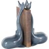 image:imageDeco 79 Metal Leopard Decorative Bookends Non Skid Bookends Set of 2 Office Bookends4W 5H GoldBlue