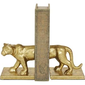 image:imageDeco 79 Metal Leopard Decorative Bookends Non Skid Bookends Set of 2 Office Bookends4W 5H GoldGold