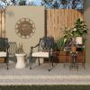 image:imageDeco 79 Metal Scroll Indoor Outdoor Plantstand 3 Tier Plant Shelf with Colorful Jewels Set of 3 Plant Stand 28 24 20H Black