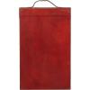 image:imageDeco 79 Leather 2 Bottle Wine Holder with Carrying Handle 9 x 5 x 16 Red