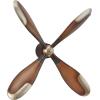 image:imageDeco 79 Metal Airplane Propeller Home Wall Decor Wood Inspired 2 Blade Wall Sculpture with Gold Aviation Detailing Wall Art 5 x 2 x 56 BrownBrown