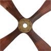 image:imageDeco 79 Metal Airplane Propeller Home Wall Decor Wood Inspired 2 Blade Wall Sculpture with Gold Aviation Detailing Wall Art 5 x 2 x 56 BrownBrown