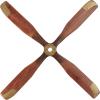image:imageDeco 79 Metal Airplane Propeller Home Wall Decor Wood Inspired 2 Blade Wall Sculpture with Gold Aviation Detailing Wall Art 5 x 2 x 56 BrownBrown