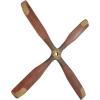 image:imageDeco 79 Metal Airplane Propeller Home Wall Decor Wood Inspired 2 Blade Wall Sculpture with Gold Aviation Detailing Wall Art 5 x 2 x 56 BrownBrown