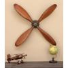 image:imageDeco 79 Metal Airplane Propeller Home Wall Decor Wood Inspired 2 Blade Wall Sculpture with Gold Aviation Detailing Wall Art 5 x 2 x 56 BrownDark Brown