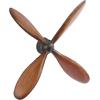 image:imageDeco 79 Metal Airplane Propeller Home Wall Decor Wood Inspired 2 Blade Wall Sculpture with Gold Aviation Detailing Wall Art 5 x 2 x 56 BrownDark Brown