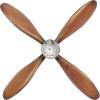 image:imageDeco 79 Metal Airplane Propeller Home Wall Decor Wood Inspired 2 Blade Wall Sculpture with Gold Aviation Detailing Wall Art 5 x 2 x 56 BrownDark Brown