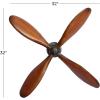 image:imageDeco 79 Metal Airplane Propeller Home Wall Decor Wood Inspired 2 Blade Wall Sculpture with Gold Aviation Detailing Wall Art 5 x 2 x 56 BrownDark Brown