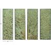 image:imageDeco 79 Metal Tree Home Wall Decor Wall Sculpture with Embossed Design Set of 4 Wall Art 12W 36H Green