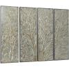 image:imageDeco 79 Metal Tree Home Wall Decor Wall Sculpture with Embossed Design Set of 4 Wall Art 12W 36H Green