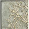 image:imageDeco 79 Metal Tree Home Wall Decor Wall Sculpture with Embossed Design Set of 4 Wall Art 12W 36H Green