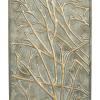 image:imageDeco 79 Metal Tree Home Wall Decor Wall Sculpture with Embossed Design Set of 4 Wall Art 12W 36H Green