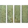 image:imageDeco 79 Metal Tree Home Wall Decor Wall Sculpture with Embossed Design Set of 4 Wall Art 12W 36H Green