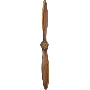 image:imageDeco 79 Metal Airplane Propeller Home Wall Decor Wood Inspired 2 Blade Wall Sculpture with Gold Aviation Detailing Wall Art 5 x 2 x 56 BrownBrown