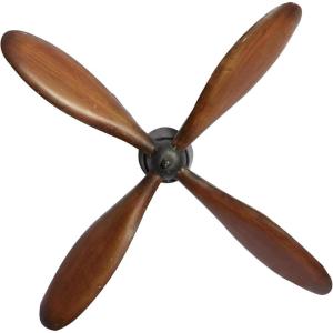 image:imageDeco 79 Metal Airplane Propeller Home Wall Decor Wood Inspired 2 Blade Wall Sculpture with Gold Aviation Detailing Wall Art 5 x 2 x 56 BrownDark Brown