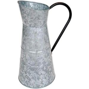 image:imageDeco 79 Metal Galvanized Watering Jug 10 by 16InchGray