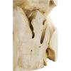 image:imageDeco 79 Teak Wood Handmade Live Edge Stump Accent Table with Charred Detailing 14 x 14 x 18 BrownLight Brown