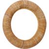 image:imageDeco 79 Banana Leaf Room Wall Mirror Entryway Mirror with Coiled Frame and Blue Accents Wall Mounted Mirror 35 x 3 x 35 GrayBrown