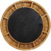 image:imageDeco 79 Banana Leaf Room Wall Mirror Entryway Mirror with Coiled Frame and Blue Accents Wall Mounted Mirror 35 x 3 x 35 GrayBrown