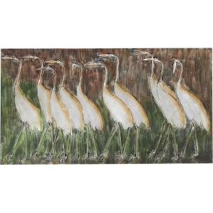 image:imageDeco 79 Metal Bird Home Wall Decor Wall Sculpture Wall Art 43 x 2 x 24 Brown