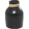 image:imageDeco 79 Ceramic Decorative Vase Centerpiece Vase with Wrapped Rattan Detailing Flower Vase for Home Decoration 8 x 8 x 20 WhiteBlack