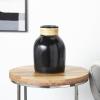 image:imageDeco 79 Ceramic Decorative Vase Centerpiece Vase with Wrapped Rattan Detailing Flower Vase for Home Decoration 8 x 8 x 20 WhiteBlack