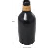 image:imageDeco 79 Ceramic Decorative Vase Centerpiece Vase with Wrapped Rattan Detailing Flower Vase for Home Decoration 8 x 8 x 20 WhiteBlack