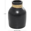 image:imageDeco 79 Ceramic Decorative Vase Centerpiece Vase with Wrapped Rattan Detailing Flower Vase for Home Decoration 8 x 8 x 20 WhiteBlack
