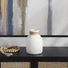 image:imageDeco 79 Ceramic Decorative Vase Centerpiece Vase with Wrapped Rattan Detailing Flower Vase for Home Decoration 8 x 8 x 20 WhiteWhite