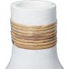 image:imageDeco 79 Ceramic Decorative Vase Centerpiece Vase with Wrapped Rattan Detailing Flower Vase for Home Decoration 8 x 8 x 20 WhiteWhite