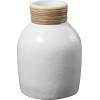 image:imageDeco 79 Ceramic Decorative Vase Centerpiece Vase with Wrapped Rattan Detailing Flower Vase for Home Decoration 8 x 8 x 20 WhiteWhite