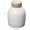 image:imageDeco 79 Ceramic Decorative Vase Centerpiece Vase with Wrapped Rattan Detailing Flower Vase for Home Decoration 8 x 8 x 20 WhiteWhite
