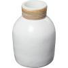 image:imageDeco 79 Ceramic Decorative Vase Centerpiece Vase with Wrapped Rattan Detailing Flower Vase for Home Decoration 8 x 8 x 20 WhiteWhite