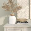 image:imageDeco 79 Ceramic Decorative Vase Centerpiece Vase with Wrapped Rattan Detailing Flower Vase for Home Decoration 8 x 8 x 20 WhiteWhite