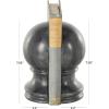 image:imageDeco 79 Marble Globe Decorative Bookends Sleek Orb Non Skid Bookends Set of 2 Office Bookends2 W 7 H WhiteBlack