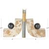 image:imageDeco 79 Marble Globe Decorative Bookends Sleek Orb Non Skid Bookends Set of 2 Office Bookends2 W 7 H WhiteBrown