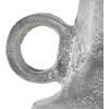 image:imageDeco 79 Paper Mache Decorative Vase Distressed Fluted Centerpiece Vase with Light Gray Texturing and Ring Handle Flower Vase for Home Decoration 10 x 10 x 16 Light Gray