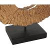 image:imageDeco 79 Polystone Room Table Lamp Live Edge Accent Lamp with Round Cutout and Black Base Lamp 13 x 6 x 15 Brown