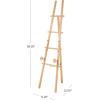 image:imageDeco 79 Wood Display Easel Tall Adjustable 3 Tier Floor Standing Easel with Chain Support Display Stand 14 x 22 x 58 Light Brown14 x 22 x 58